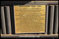 Plaque commemorating John Dunn at Indaba Campsite