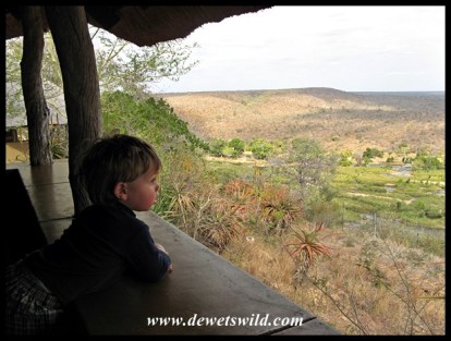 2 Years old: August 2011. Joubert appreciating the view from unit 14 at Olifants