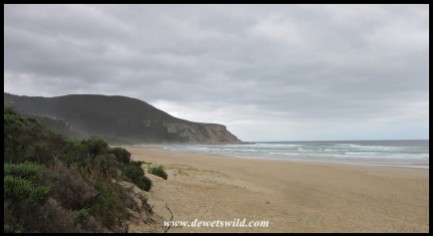 The deserted beach at Nature's Valley