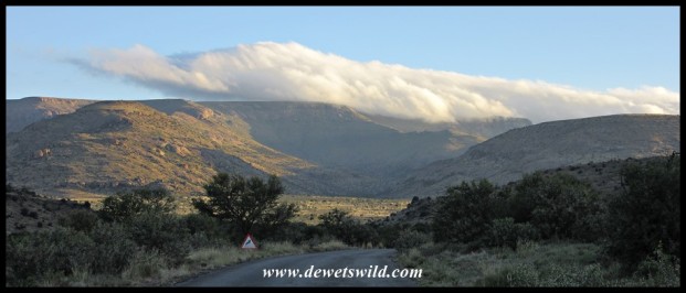 Clouds hanging over the hills of Mountain Zebra National Park